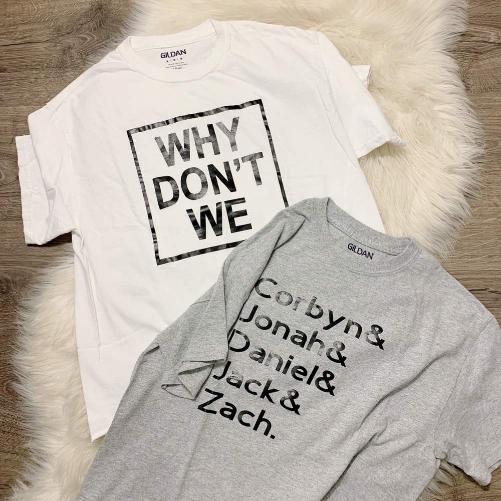“Why Don’t We” Band Concert T-Shirt Crop Top Set M